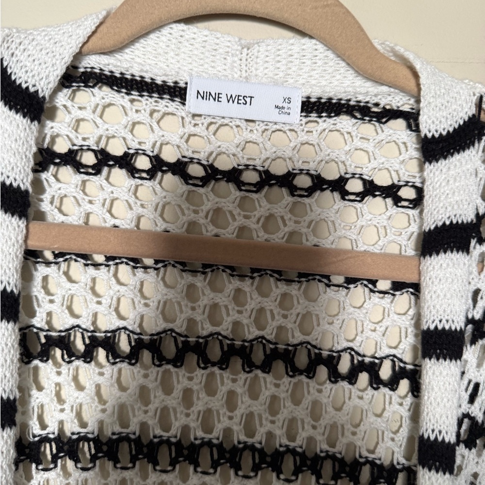Nine West Black and White Knit Cardigan